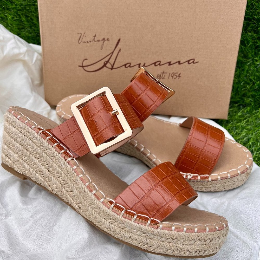 Vintage Havana Tan Robin Wedge sandal